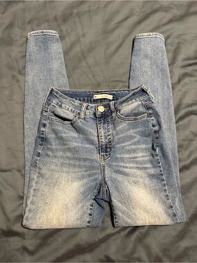 SO Light Blue Skinny Jeans with Washed Detailing